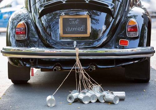 Getaway wedding car